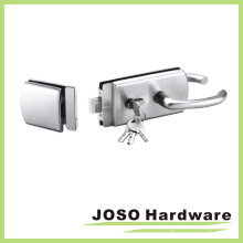 Door Latch Glass Door with D-Shaped Plate Lock Keeps (GDL013B)